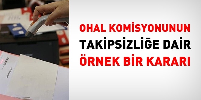 OHAL Komisyonunun, Savcılıktan takipsizlik alanlara dair örnek kararı