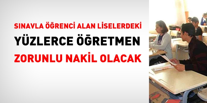 Sınavla öğrenci alan Anadolu liselerindeki öğretmenlere zorunlu nakil!