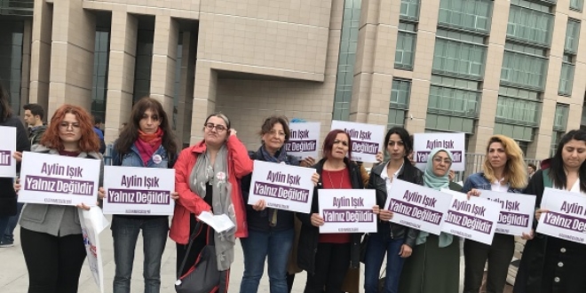 �lmemek i�in e�ini �ld�rd��� iddia edilen Aylin I��k hakim kar��na ��kt�