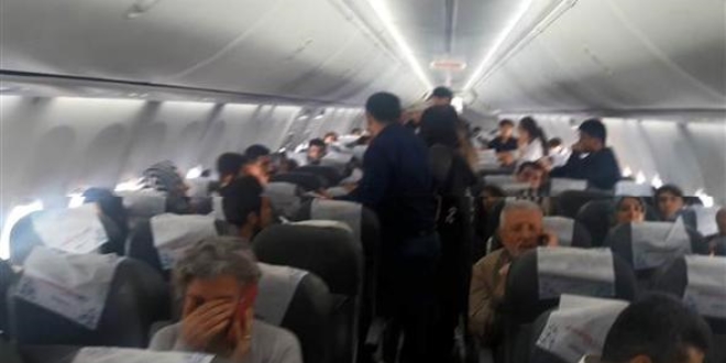 Kahramanmaraş uçağında gergin dakikalar...