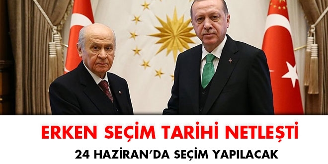Erdoan, erken seim tarihini aklad... 24 Haziran'da seim yaplacak