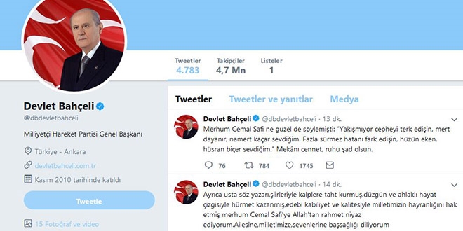 Bahçeli: Cumhurbaşkanı adayımız Erdoğan'dır