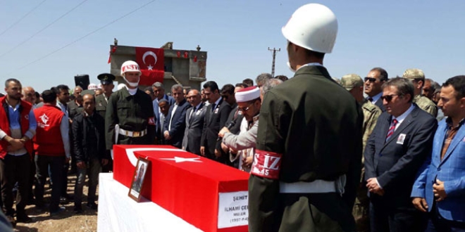 Hatay şehidi asker, Bismil'de toprağa verildi