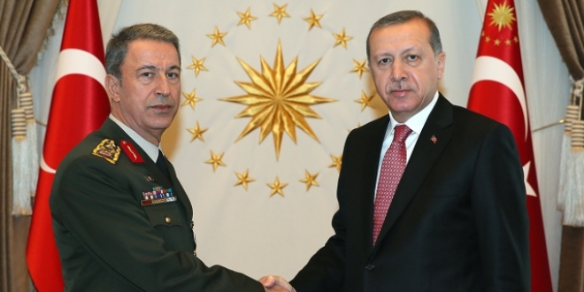 Erdoğan, Genelkurmay Başkanı Akar'ı kabul etti