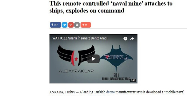 Silahlı İnsansız Deniz Aracı 'Wattozz' dünya basınında