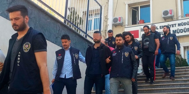 Motosikletli kuryeyi kaçırıp 650 bin lira gasp eden 5 kişi yakalandı