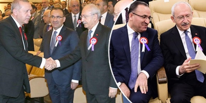 Erdoğan ve Kılıçdaroğlu tokalaştı