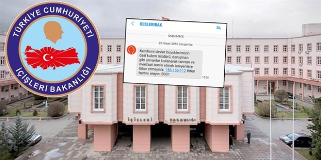 İçişleri Bakanlığı'ndan 'devlet büyükleri' uyarısı