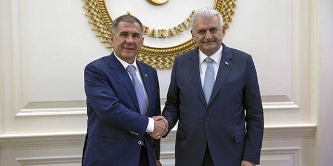 Tataristan Cumhurba�kan� R�stem Minnihanov Ankara'da