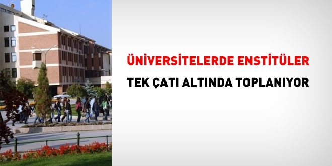 Üniversitelerde enstitüler tek çatı altında toplanıyor