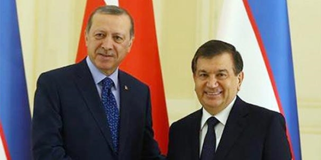 Cumhurbaşkanı Erdoğan Özbekistan'a geldi