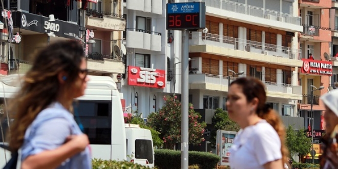 Aydın'da termometre 36 dereceyi gösterdi