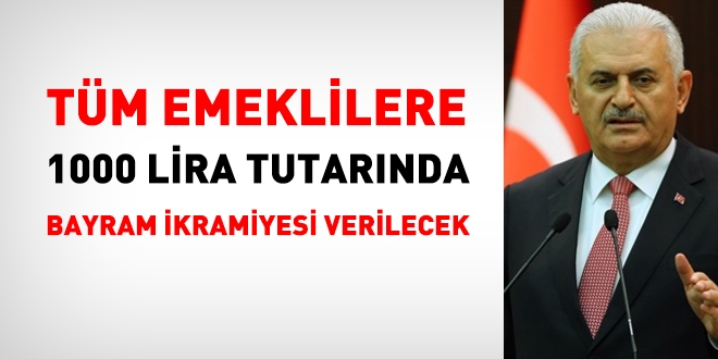 Emeklilere 1000 lira bayram ikramiyesi verilecek