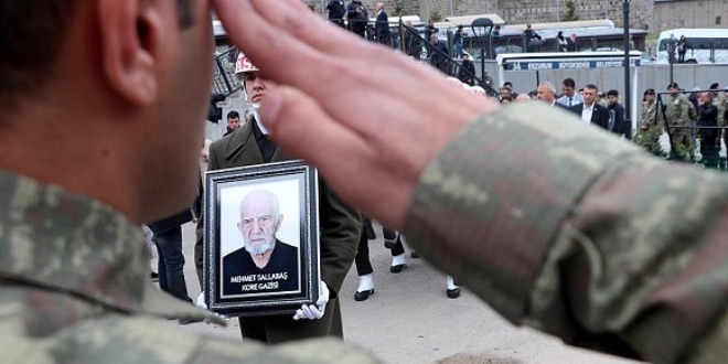 Kore Gazisi Sallabaş son yolculuğuna uğurlandı