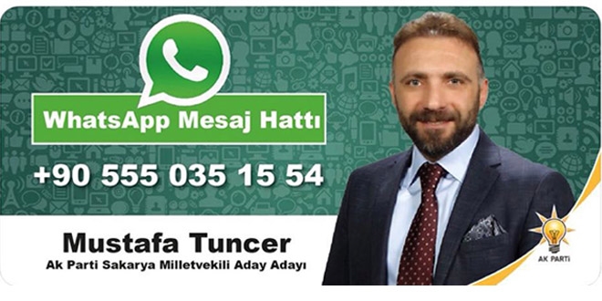 AK Parti Milletvekili Aday Adayı Whatsapp hattı kurdu