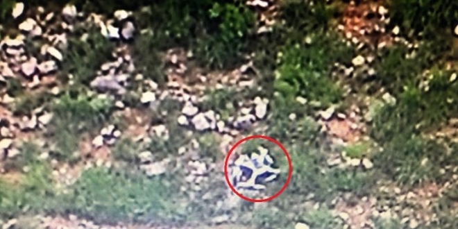 Teröristlere ait drone düşürüldü