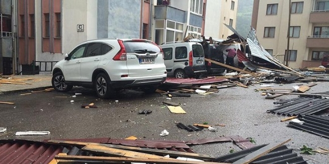 Artvin'de kuvvetli rüzgar hasara yol açtı