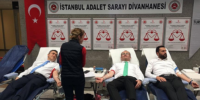 İstanbul Adliyesi'nde kan bağışı kampanyası