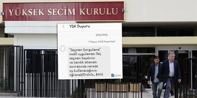 YSK, 'mobil uygulama'yı SMS ile duyurdu