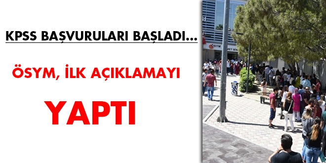 KPSS başvuruları başladı... ÖSYM ilk açıklamayı yaptı