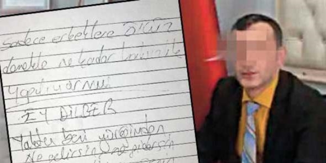 İlkokul müdüründen şiirli taciz