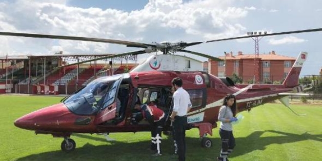 Gurbetçiye ambulans helikopter desteği