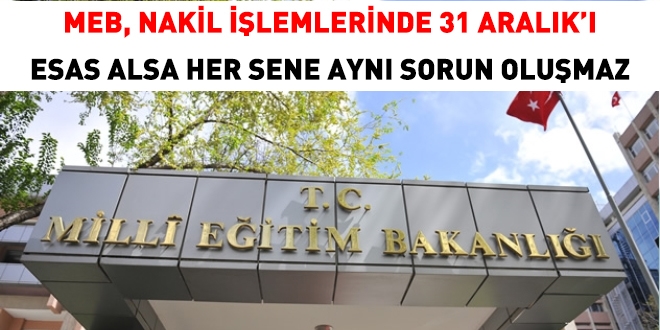 MEB, yer deitirmelerde 31 Aralk' esas alsa, her sene ayn soru olumaz