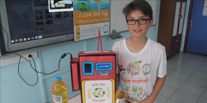 Atık yağ biriktirene otobüs bileti