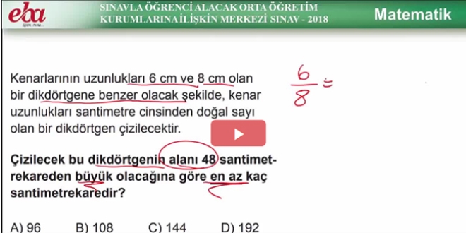 MEB, liselere geçiş sınavı soru çözümlerini yayımladı