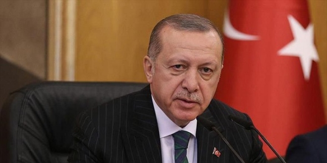 Erdo�an'dan �ehit ailelerine taziye telgraf�