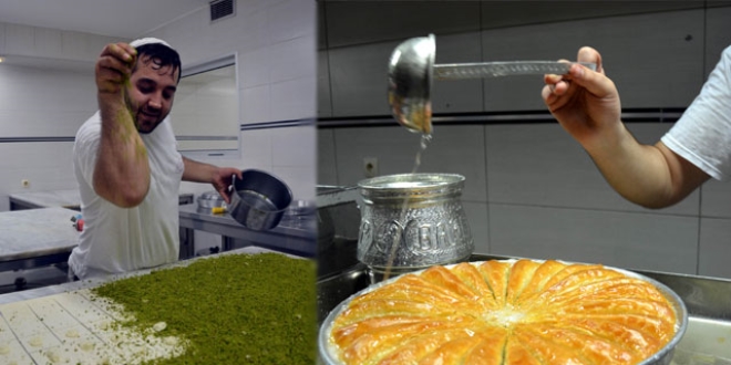 Bayram için günde 50 ton baklava hazırlanıyor