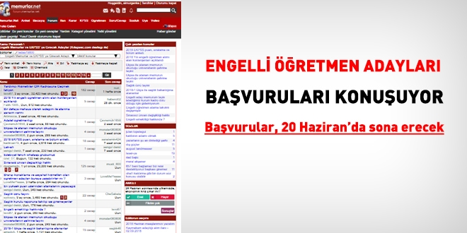Engelli öğretmen adayları başvuruları konuşuyor