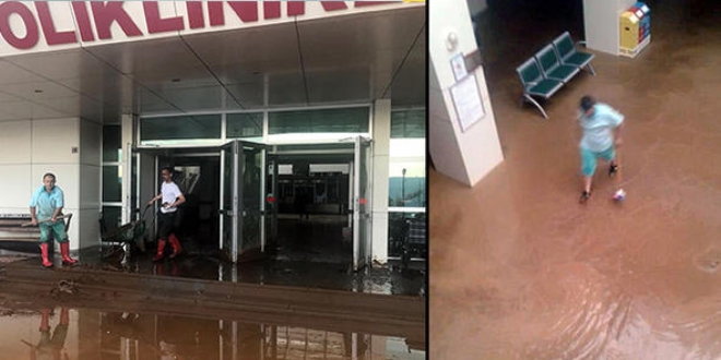 Doktorlardan sel nöbeti: Hastaneyi su bastı
