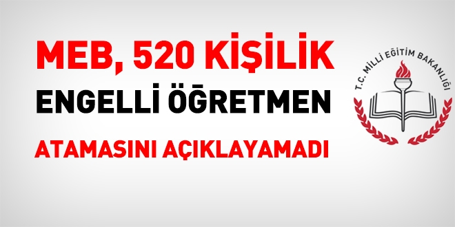 MEB, engelli öğretmen atamasını açıklayamadı