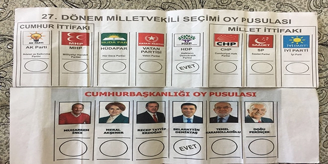 Sahte oy pusulasıyla HDP'ye oy verirken yakalandı
