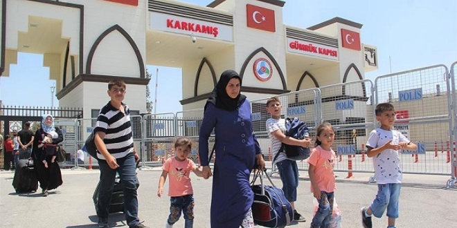 Bayramda memleketlerine giden Suriyeliler, Trkiye'ye dnmeye balad