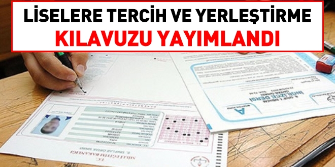 2018 LGS tercih ve yerletirme klavuzu yaymland