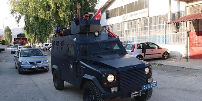 Afrin kahramanlar PH'ler Erzincan'a dnd