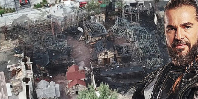 Diriliş Ertuğrul setinin dekorları tamamen yandı