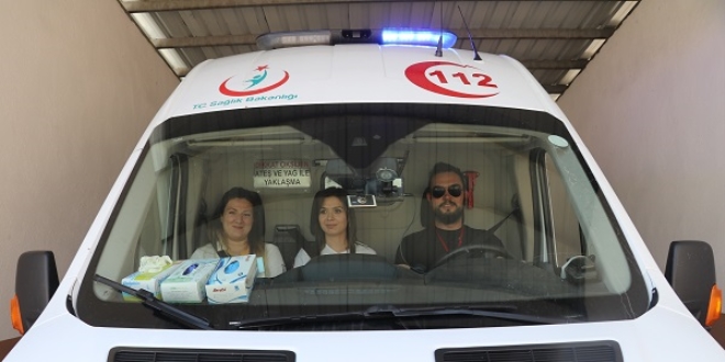 Ambulanslarda tabletli siren uygulaması