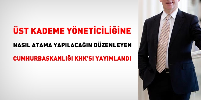 3 Nolu Üst Kademe Kamu Yöneticilerinin atanmasına dair Cumhurbaşkanlığı Kararnamesi