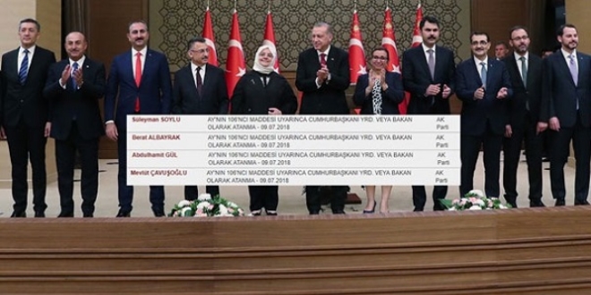 4 bakan vekillikten istifa etti
