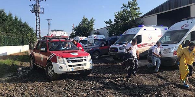 'Kazann yaand yere 77 ambulans gitti'