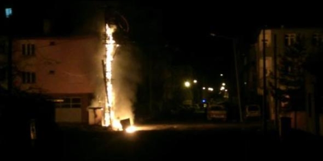 Trafo bomba gibi patladı!