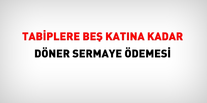 Tabiplere beş katına kadar döner sermaye ödemesi
