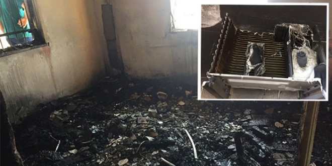 Patlayan klima evi sava� alan�na �evirdi