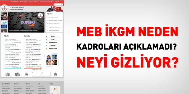 MEB İKGM kadroları açıklamadı