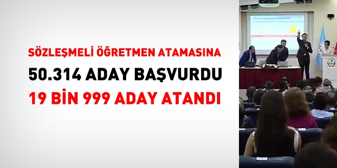 50 bin 314 öğretmen adayı tercihte bulunmuş