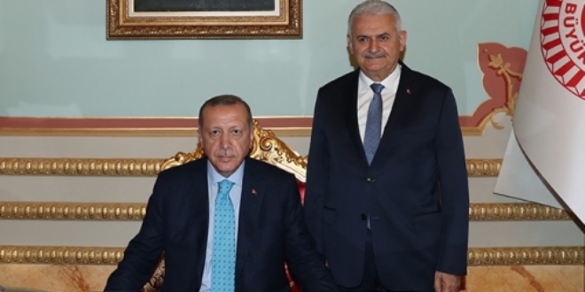 Cumhurba�kan� Erdo�an'dan TBMM Ba�kan� Y�ld�r�m'a ziyaret