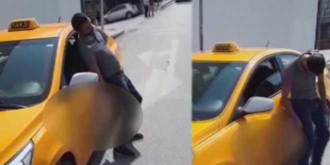 İstanbul'da taksi sürücüsünün korkutan görüntüsü